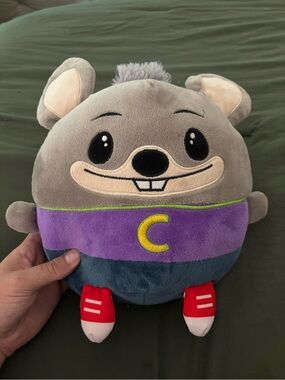 Fiesta Chuck E Cheese Round Plush Stuffed Animal 12” Big Head Little Feet